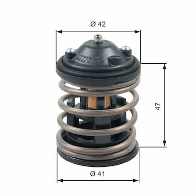 Termostats, Dzesēšanas šķidrums GATES TH47487G1 1