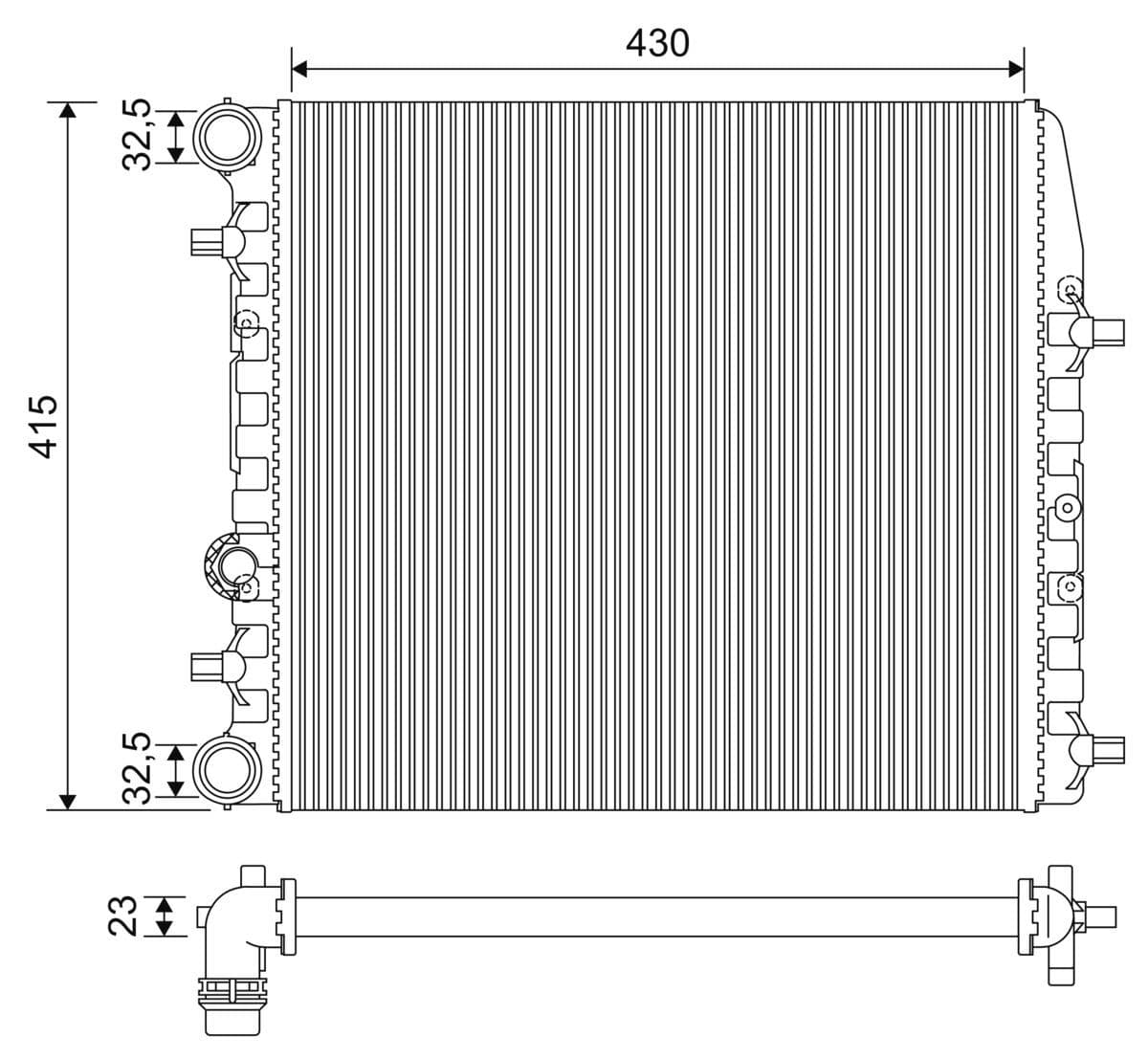 Radiators, Motora dzesēšanas sistēma VALEO 733062 1