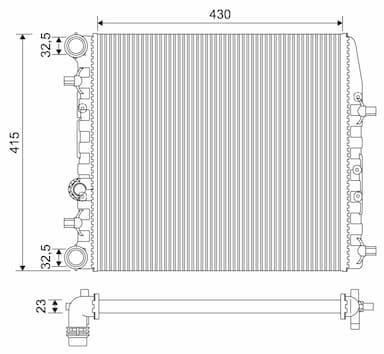 Radiators, Motora dzesēšanas sistēma VALEO 733062 1