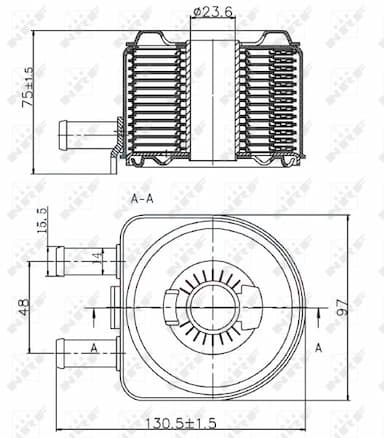 Eļļas radiators, Motoreļļa NRF 31735 5