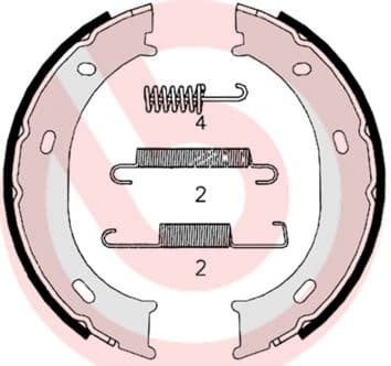 Bremžu loku kompl., Stāvbremze BREMBO S 50 510 1