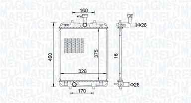 Radiators, Motora dzesēšanas sistēma MAGNETI MARELLI 350213151500 1