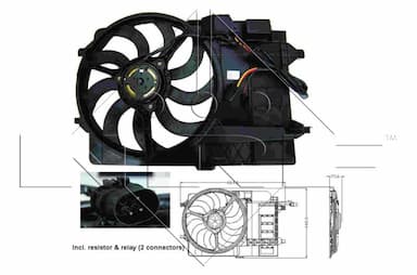 Ventilators, Motora dzesēšanas sistēma NRF 47302 1