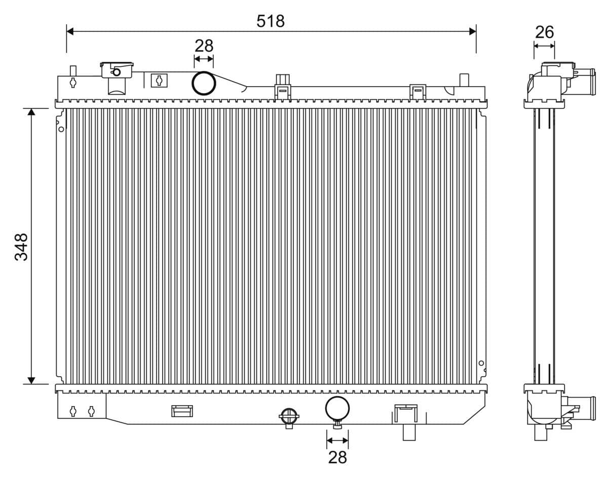 Radiators, Motora dzesēšanas sistēma VALEO 701267 1