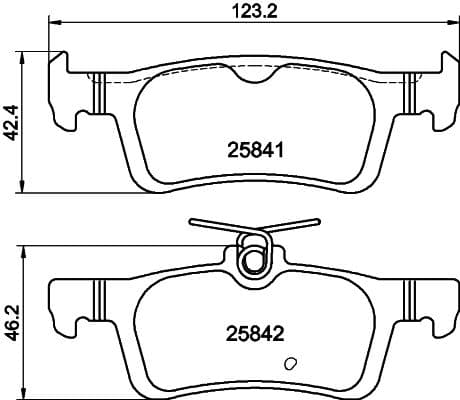 Bremžu uzliku kompl., Disku bremzes HELLA 8DB 355 021-311 1