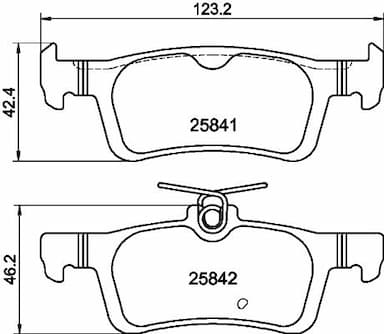 Bremžu uzliku kompl., Disku bremzes HELLA 8DB 355 021-311 1