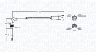 Devējs, Izplūdes gāzu temperatūra MAGNETI MARELLI 172000231010 2