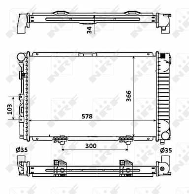 Radiators, Motora dzesēšanas sistēma NRF 58925 4