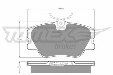 Bremžu uzliku kompl., Disku bremzes TOMEX Brakes TX 10-21 1