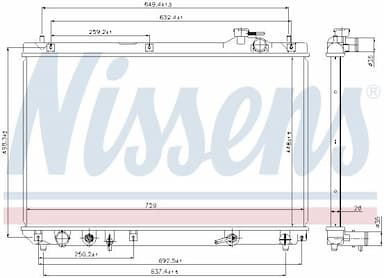 Radiators, Motora dzesēšanas sistēma NISSENS 64659 5