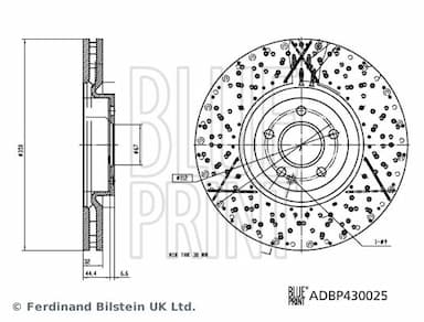 Bremžu diski BLUE PRINT ADBP430025 2