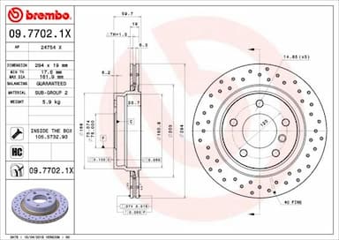 Bremžu diski BREMBO 09.7702.1X 1