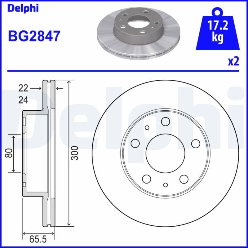 Bremžu diski DELPHI BG2847 1