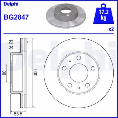 Bremžu diski DELPHI BG2847 1