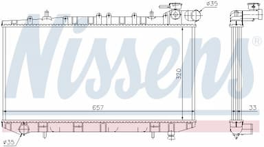 Radiators, Motora dzesēšanas sistēma NISSENS 62985 5