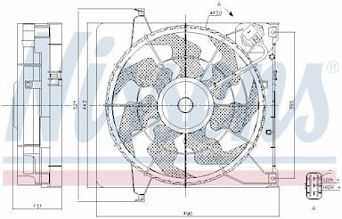 Ventilators, Motora dzesēšanas sistēma NISSENS 85896 6