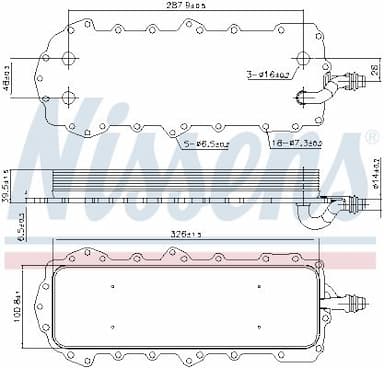 Eļļas radiators, Motoreļļa NISSENS 90944 5