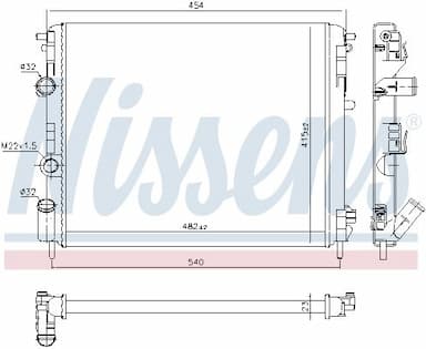 Radiators, Motora dzesēšanas sistēma NISSENS 637931 5