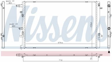 Radiators, Motora dzesēšanas sistēma NISSENS 606762 5