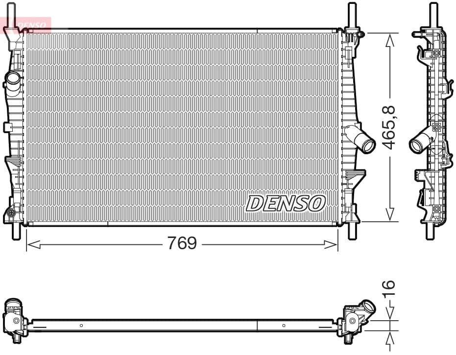 Radiators, Motora dzesēšanas sistēma DENSO DRM10124 1