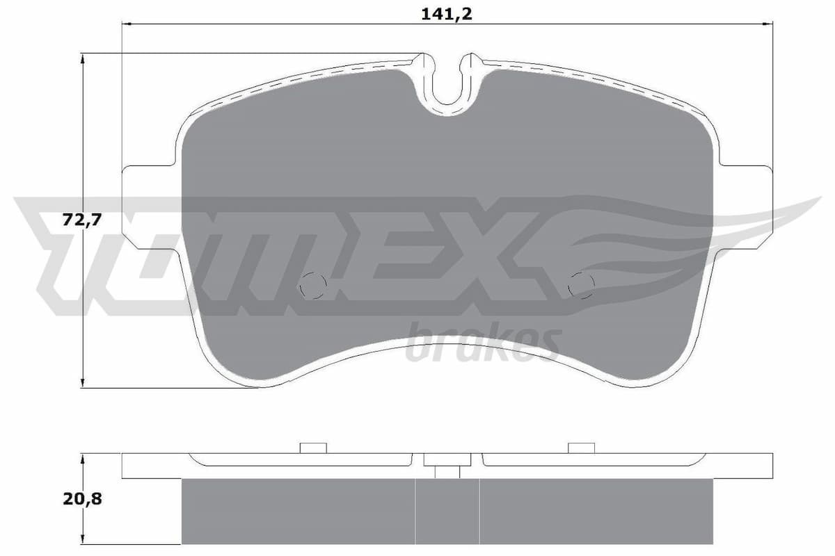 Bremžu uzliku kompl., Disku bremzes TOMEX Brakes TX 16-00 1