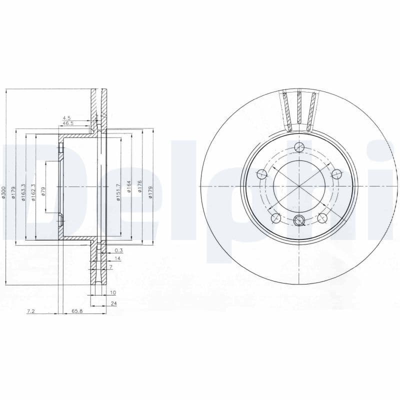 Bremžu diski DELPHI BG3998C 1