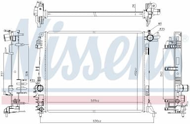 Radiators, Motora dzesēšanas sistēma NISSENS 606473 5