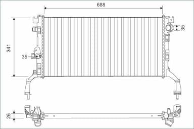 Radiators, Motora dzesēšanas sistēma VALEO 701159 1