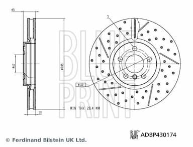 Bremžu diski BLUE PRINT ADBP430174 1