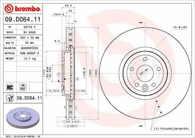 Bremžu diski BREMBO 09.D064.11 1