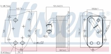 Eļļas radiators, Motoreļļa NISSENS 90804 5