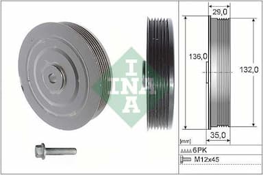 Siksnas skriemeļa komplekts, Kloķvārpsta Schaeffler INA 544 0009 20 1