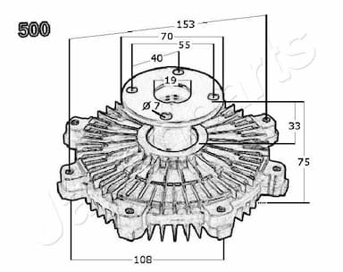 Sajūgs, Radiatora ventilators JAPANPARTS VC-500 3