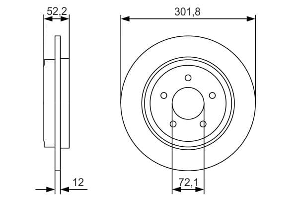 Bremžu diski BOSCH 0 986 479 A53 1