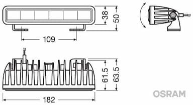 Tālās gaismas lukturis ams-OSRAM LEDDL105-SP 4