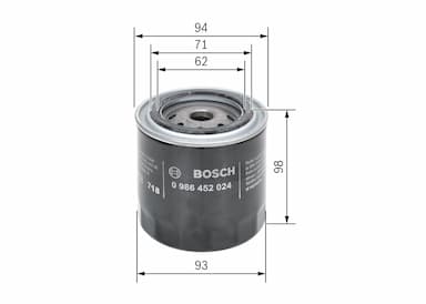 Eļļas filtrs BOSCH 0 986 452 024 5