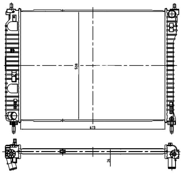 Radiators, Motora dzesēšanas sistēma NRF 550013 1