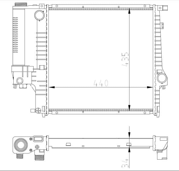 Radiators, Motora dzesēšanas sistēma NRF 53849A 1