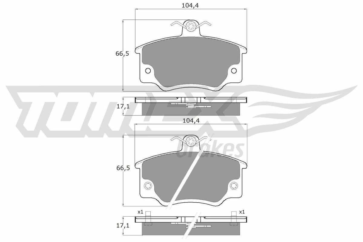 Bremžu uzliku kompl., Disku bremzes TOMEX Brakes TX 10-73 1