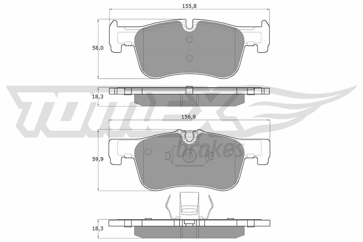 Bremžu uzliku kompl., Disku bremzes TOMEX Brakes TX 18-46 1