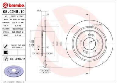 Bremžu diski BREMBO 08.C248.11 1