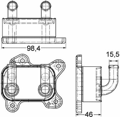 Eļļas radiators, Motoreļļa MAHLE CLC 168 000P 2