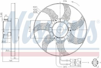 Ventilators, Motora dzesēšanas sistēma NISSENS 85749 6