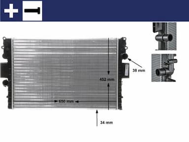 Radiators, Motora dzesēšanas sistēma MAHLE CR 1551 000S 1