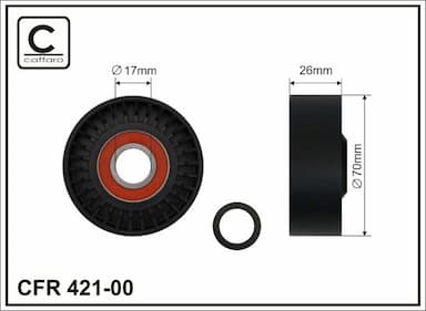 Spriegotājrullītis, Ķīļrievu siksna CAFFARO 421-00 1