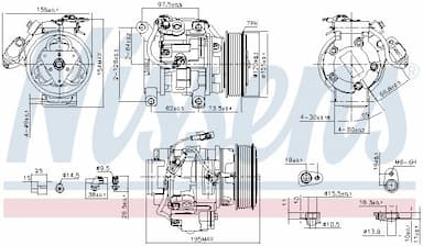 Kompresors, Gaisa kond. sistēma NISSENS 89433 5