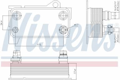 Eļļas radiators, Automātiskā pārnesumkārba NISSENS 90863 5