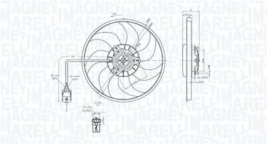 Ventilators, Motora dzesēšanas sistēma MAGNETI MARELLI 069422712010 2