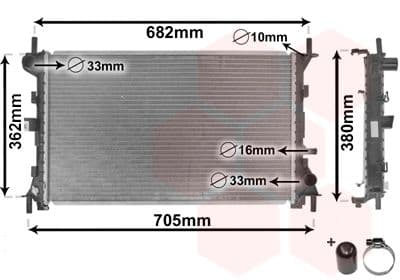 Radiators, Motora dzesēšanas sistēma VAN WEZEL 18002264 1