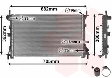 Radiators, Motora dzesēšanas sistēma VAN WEZEL 18002264 1